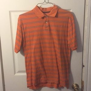 Orange striped polo